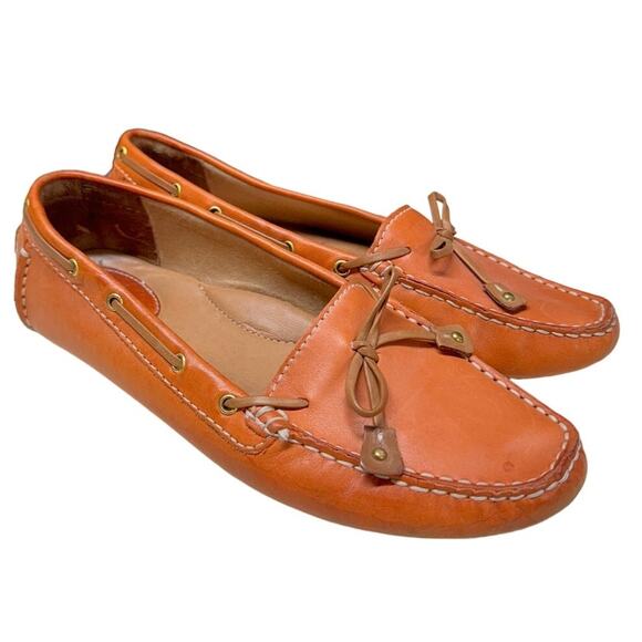 Clarks Artisan Collection Orange Dunbar Racer Driving Comfort Loafer Women 6.5 - Picture 1 of 8